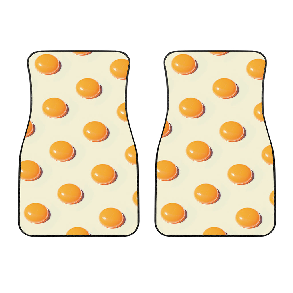 Egg Yolk Pattern Print Front Car Floor Mats