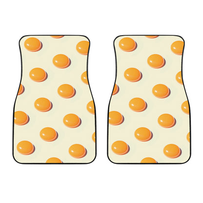Egg Yolk Pattern Print Front Car Floor Mats