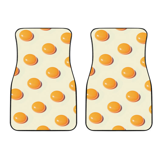 Egg Yolk Pattern Print Front Car Floor Mats