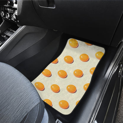 Egg Yolk Pattern Print Front Car Floor Mats
