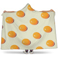 Egg Yolk Pattern Print Hooded Blanket