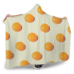 Egg Yolk Pattern Print Hooded Blanket