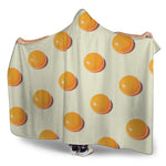 Egg Yolk Pattern Print Hooded Blanket