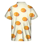 Egg Yolk Pattern Print Men's Short Sleeve Shirt