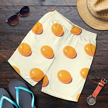 Egg Yolk Pattern Print Men's Shorts