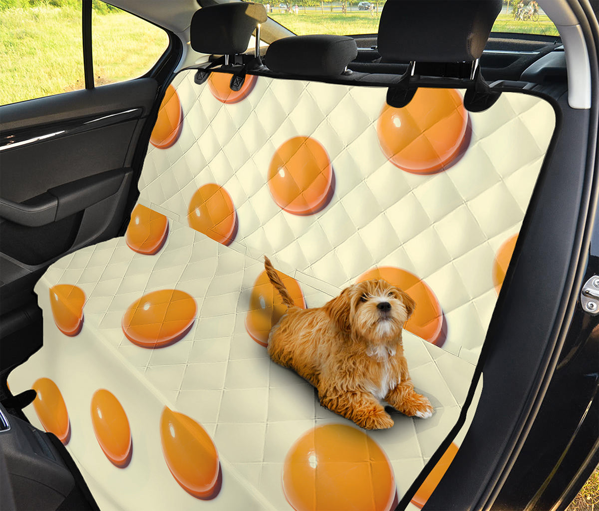 Egg Yolk Pattern Print Pet Car Back Seat Cover
