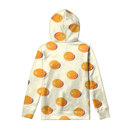 Egg Yolk Pattern Print Pullover Hoodie