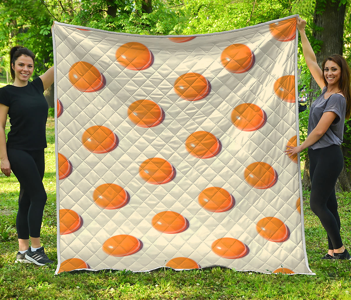 Egg Yolk Pattern Print Quilt