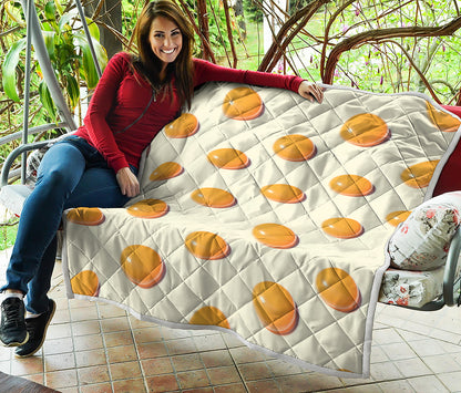 Egg Yolk Pattern Print Quilt