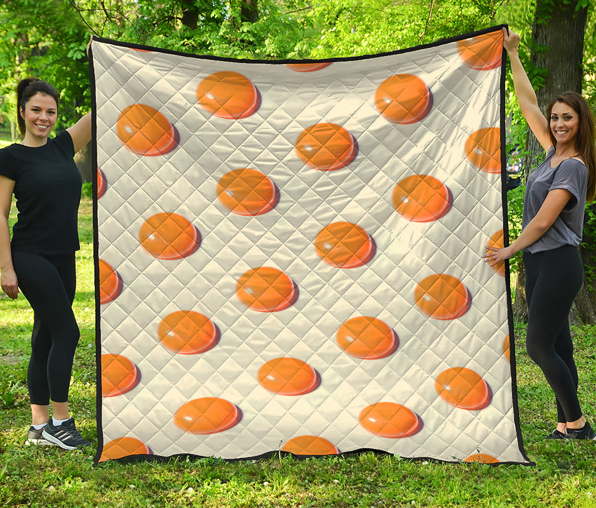 Egg Yolk Pattern Print Quilt