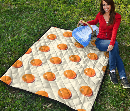 Egg Yolk Pattern Print Quilt