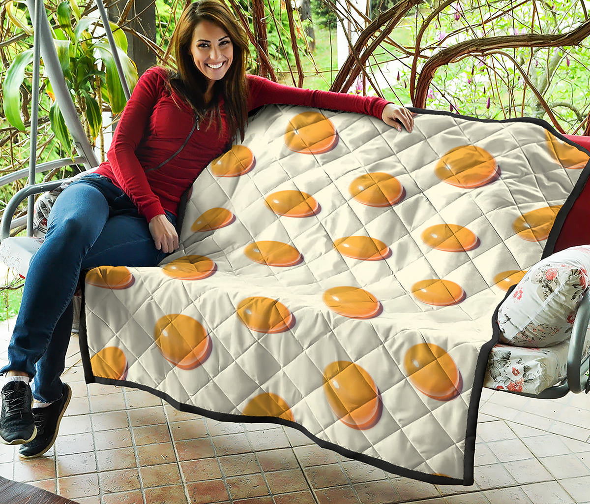 Egg Yolk Pattern Print Quilt