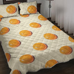 Egg Yolk Pattern Print Quilt Bed Set