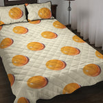 Egg Yolk Pattern Print Quilt Bed Set