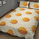 Egg Yolk Pattern Print Quilt Bed Set