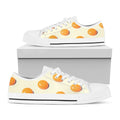 Egg Yolk Pattern Print White Low Top Sneakers