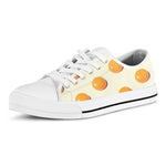 Egg Yolk Pattern Print White Low Top Shoes