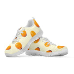 Egg Yolk Pattern Print White Sneakers