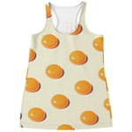 Egg Yolk Pattern Print Women's Racerback Tank Top
