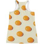 Egg Yolk Pattern Print Women's Racerback Tank Top