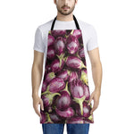 Eggplant Print Apron