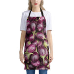Eggplant Print Apron