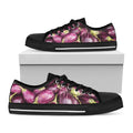 Eggplant Print Black Low Top Sneakers