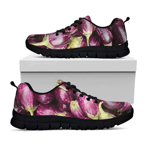 Eggplant Print Black Sneakers