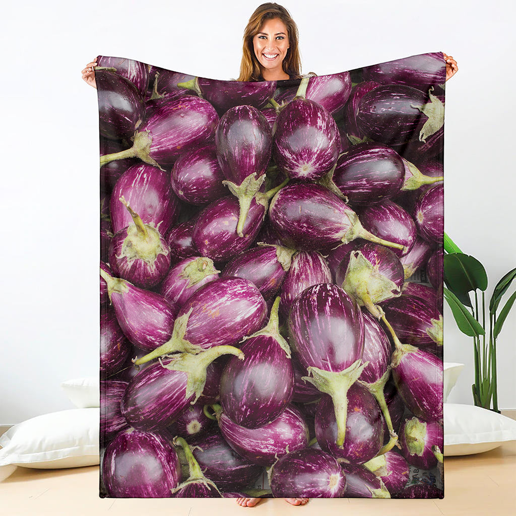 Eggplant Print Blanket