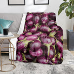 Eggplant Print Blanket