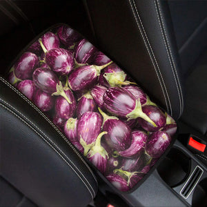 Eggplant Print Car Center Console Cover