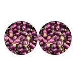 Eggplant Print Car Coasters