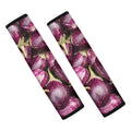 Eggplant Print Car Seat Belt Covers