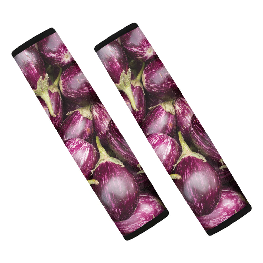 Eggplant Print Car Seat Belt Covers