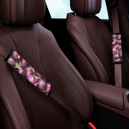 Eggplant Print Car Seat Belt Covers