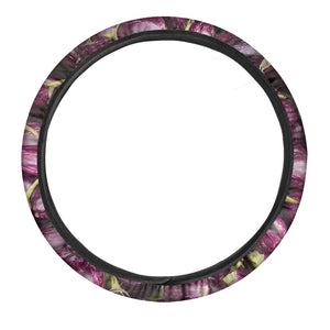 Eggplant Print Car Steering Wheel Cover