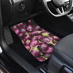 Eggplant Print Front and Back Car Floor Mats