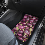 Eggplant Print Front and Back Car Floor Mats