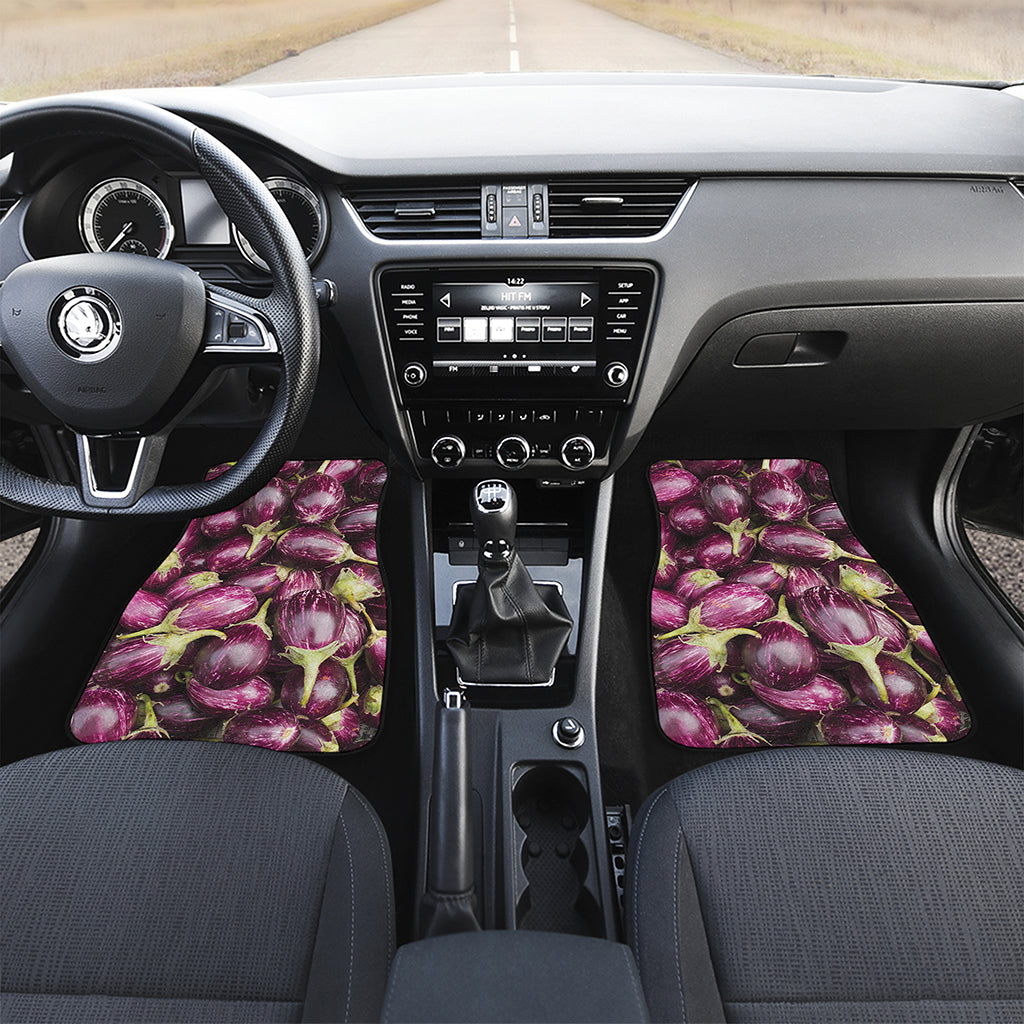 Eggplant Print Front Car Floor Mats