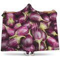 Eggplant Print Hooded Blanket