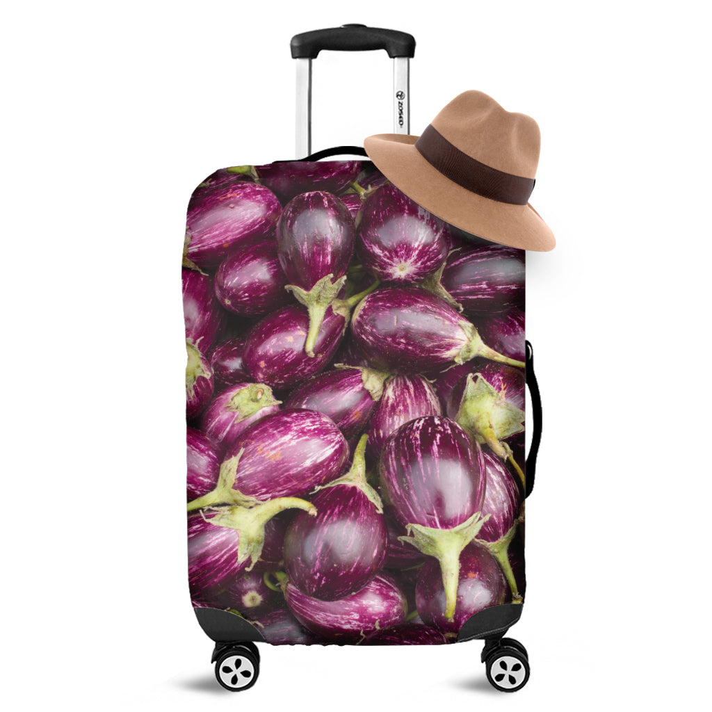 Eggplant Print Luggage Cover
