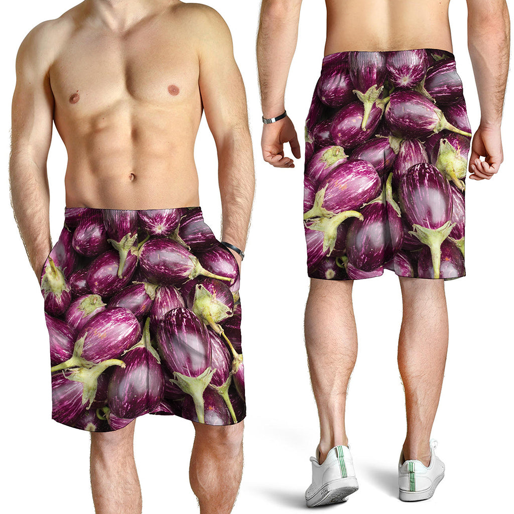 Eggplant Print Men's Shorts