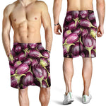 Eggplant Print Men's Shorts