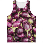 Eggplant Print Men's Tank Top