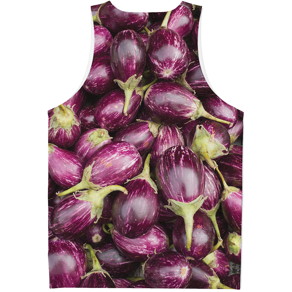 Eggplant Print Men's Tank Top