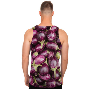 Eggplant Print Men's Tank Top