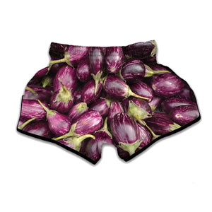 Eggplant Print Muay Thai Boxing Shorts