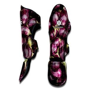 Eggplant Print Muay Thai Shin Guard