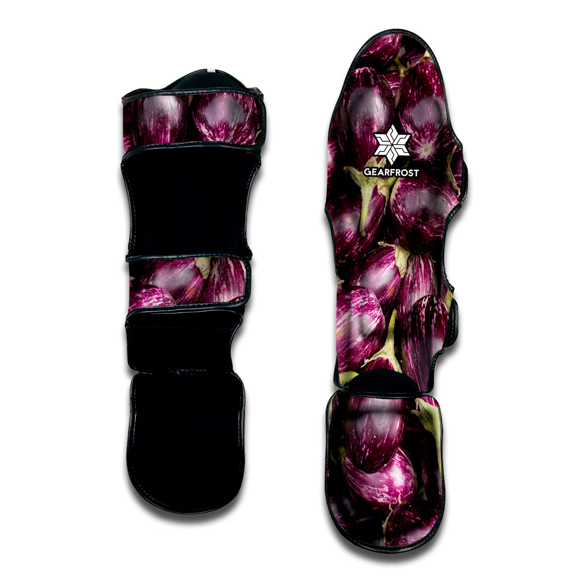 Eggplant Print Muay Thai Shin Guard