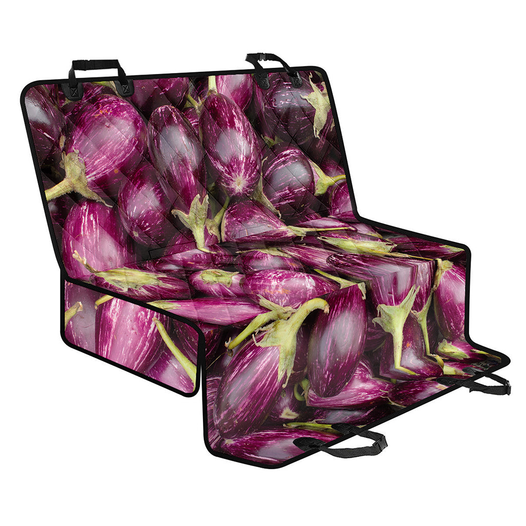 Eggplant Print Pet Car Back Seat Cover